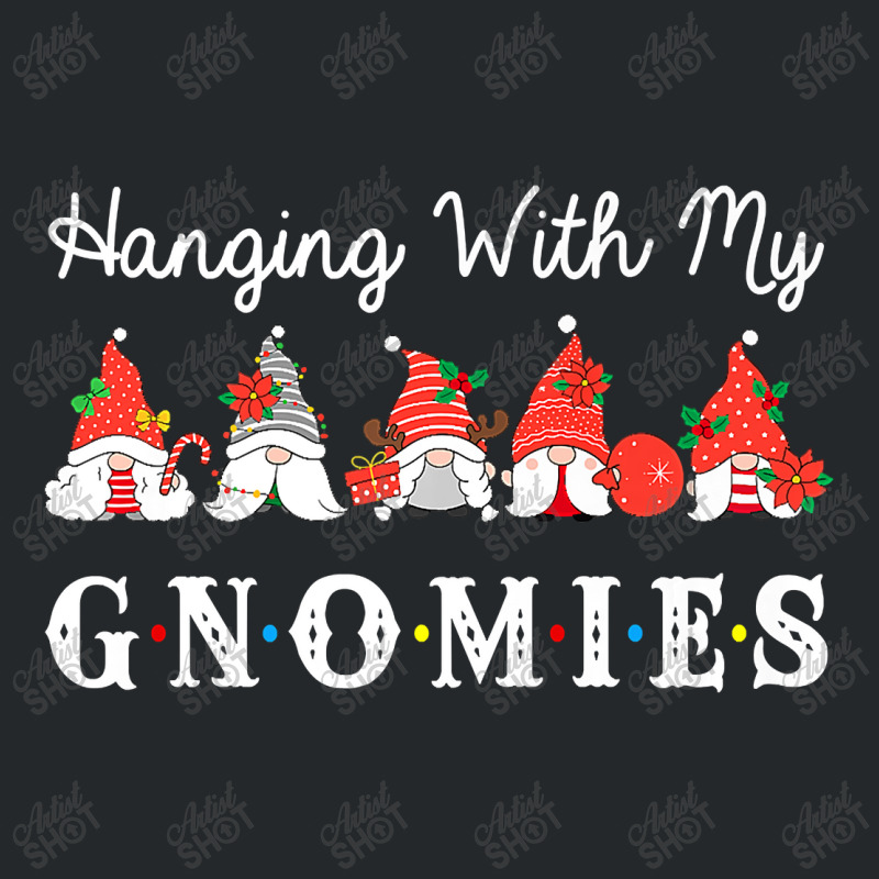 Hanging With My Gnomies Funny Gnome Friend Christmas Lights Premium T Crewneck Sweatshirt | Artistshot