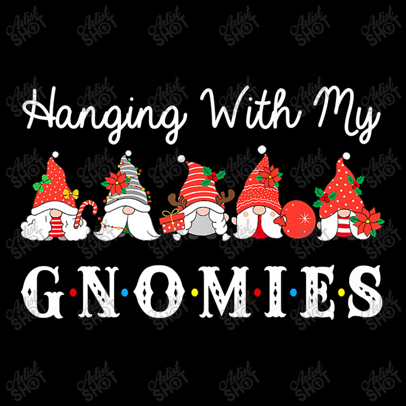 Hanging With My Gnomies Funny Gnome Friend Christmas Lights Premium T Men's 3/4 Sleeve Pajama Set | Artistshot