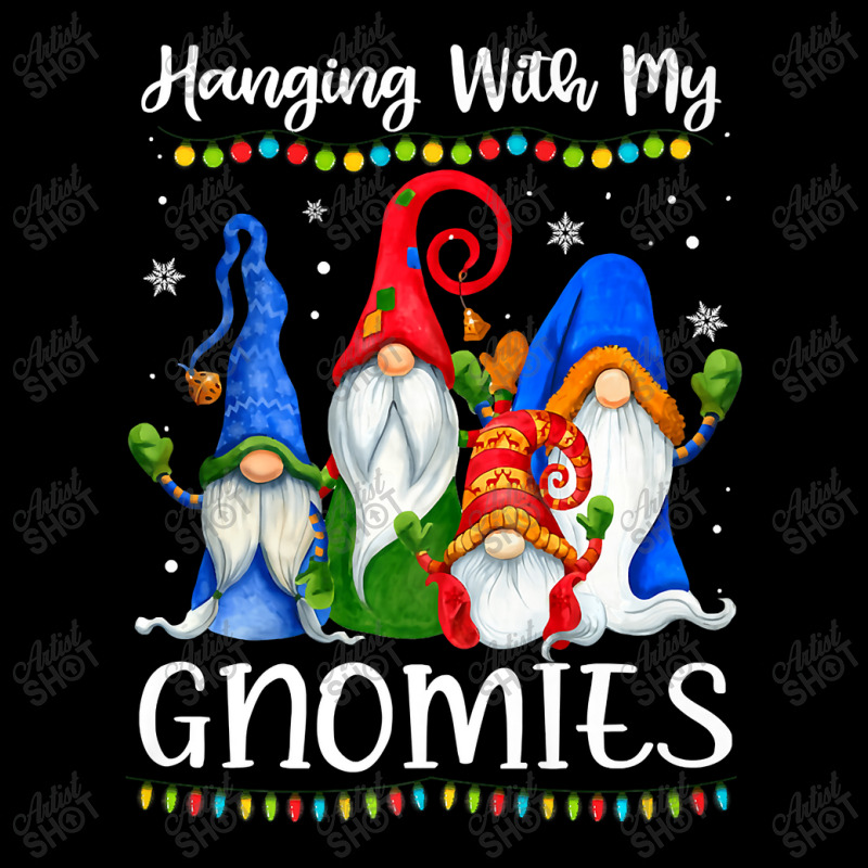 Hanging With My Gnomies Funny Gnome Xmas Lights Boys Girls Premium T S Zipper Hoodie | Artistshot