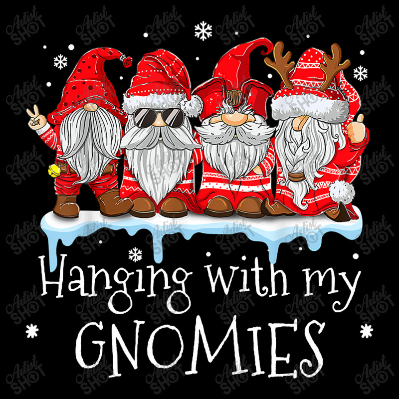 Hanging With My Gnomies Garden Gnome Christmas Pajama Xmas T Shirt Men's Long Sleeve Pajama Set | Artistshot