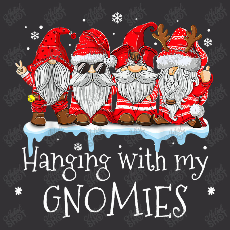 Hanging With My Gnomies Garden Gnome Christmas Pajama Xmas T Shirt Vintage Hoodie | Artistshot