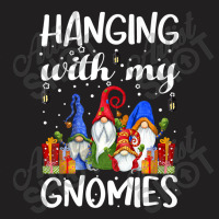 Hanging With My Gnomies Pajama Christmas Gnome Puns Pj Premium T Shirt T-shirt | Artistshot