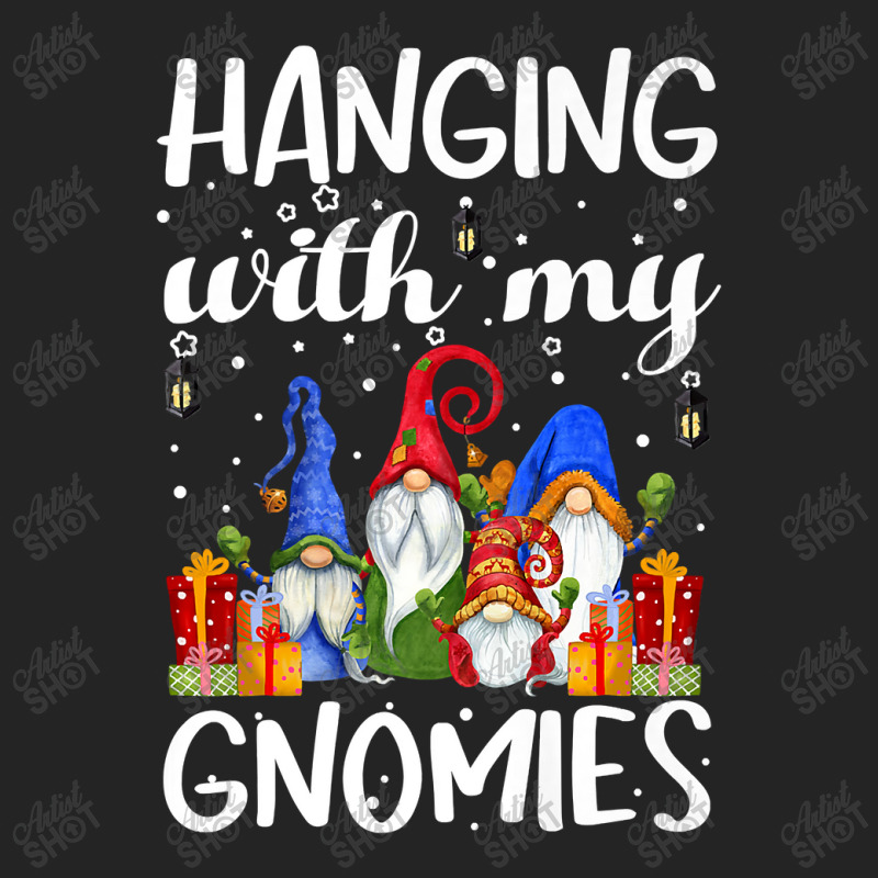 Hanging With My Gnomies Pajama Christmas Gnome Puns Pj Premium T Shirt 3/4 Sleeve Shirt | Artistshot