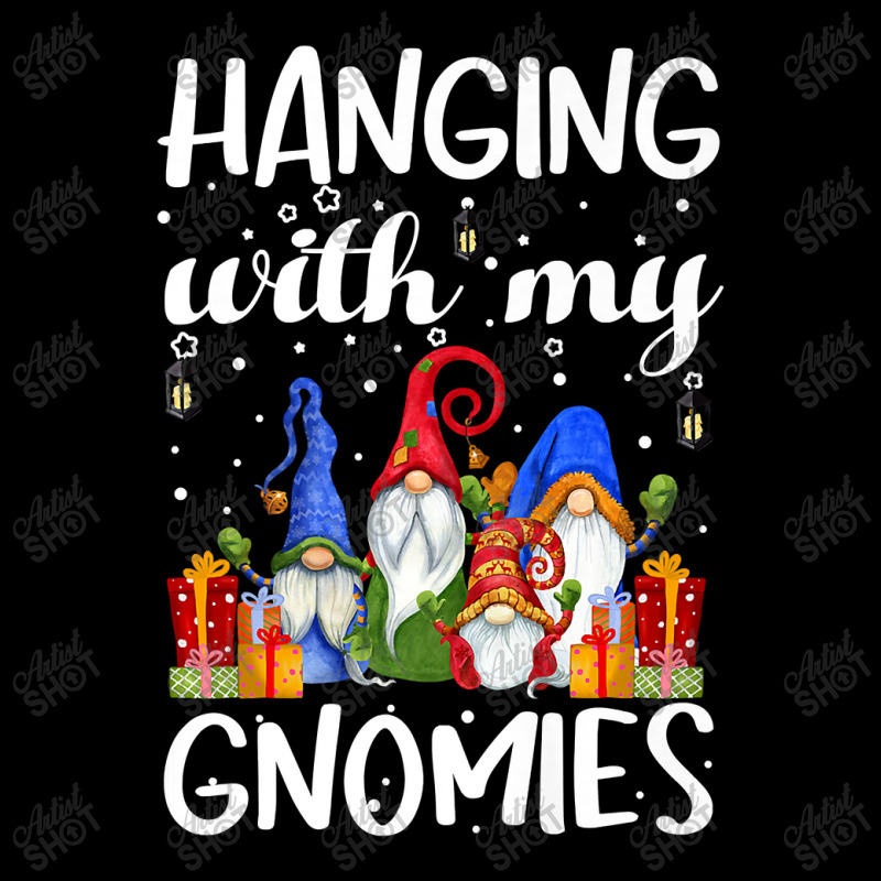 Hanging With My Gnomies Pajama Christmas Gnome Puns Pj Premium T Shirt Fleece Short | Artistshot