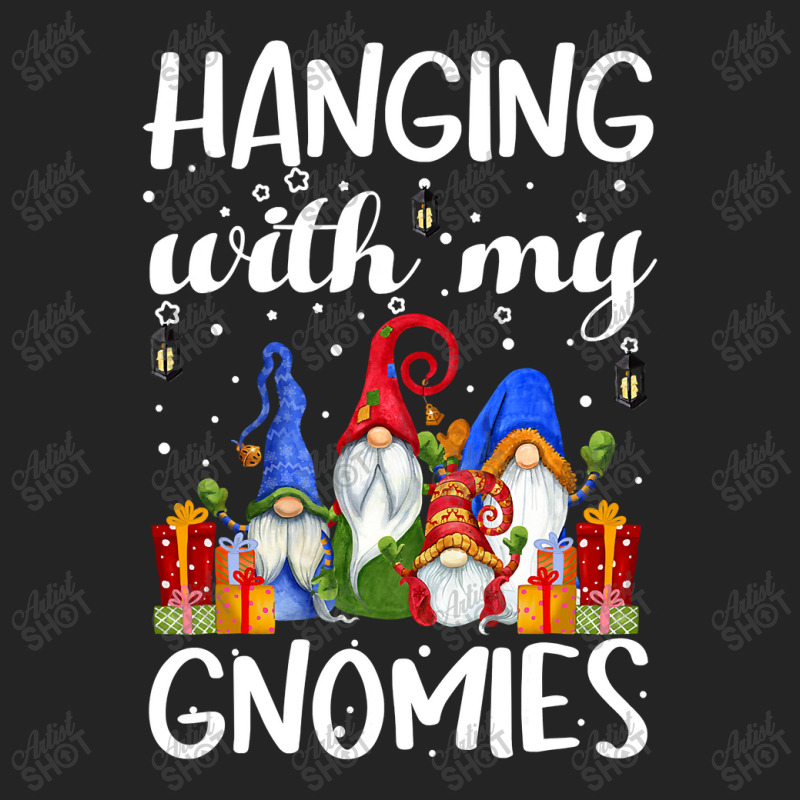 Hanging With My Gnomies Pajama Christmas Gnome Puns Pj T Shirt 3/4 Sleeve Shirt | Artistshot