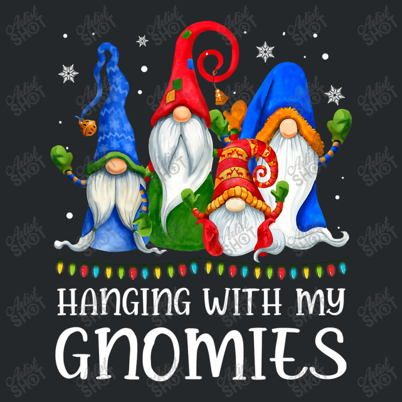 Hanging With My Gnomies Shirt Funny Gnome Xmas Lights Pajama T Shirt Crewneck Sweatshirt | Artistshot