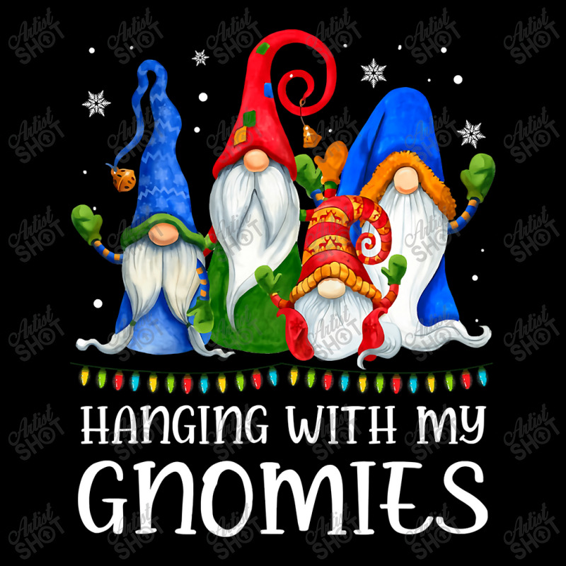 Hanging With My Gnomies Shirt Funny Gnome Xmas Lights Pajama T Shirt Long Sleeve Shirts | Artistshot