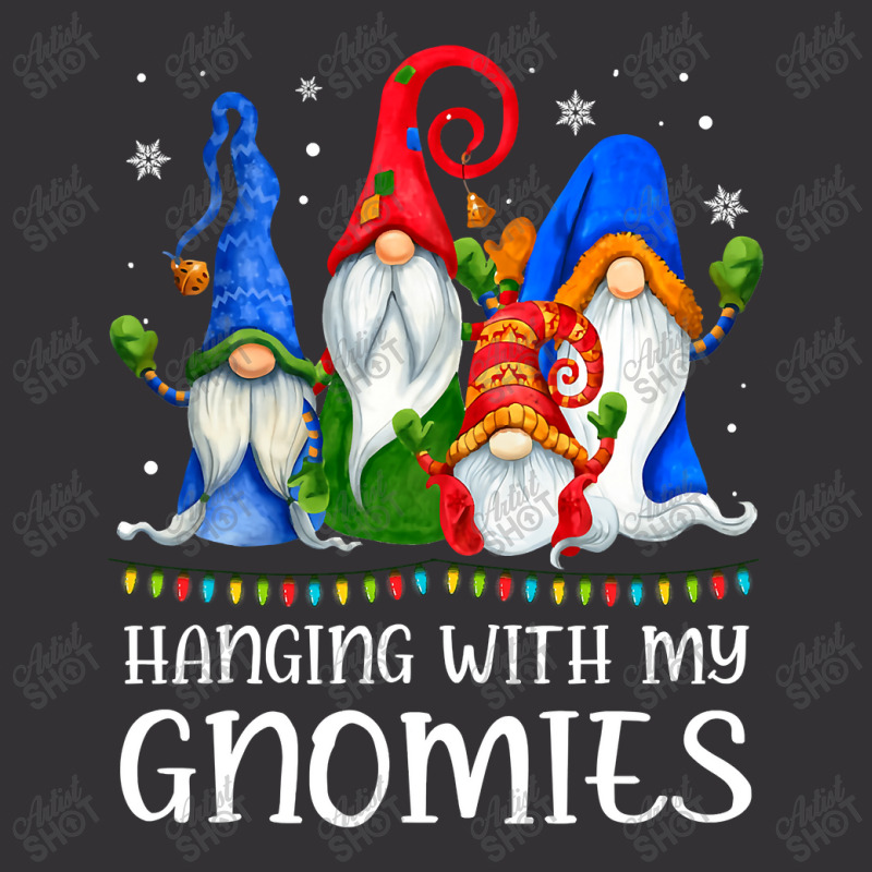 Hanging With My Gnomies Shirt Funny Gnome Xmas Lights Pajama T Shirt Vintage Short | Artistshot