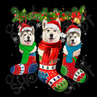 Three Alaskan Malamutes In Christmas Socks T Shirt Adjustable Cap | Artistshot