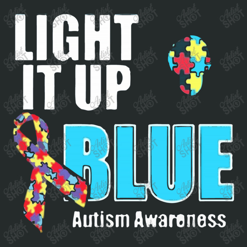 Light It Up Blue For Autism Awareness Women's Triblend Scoop T-shirt by gulatotal | Artistshot