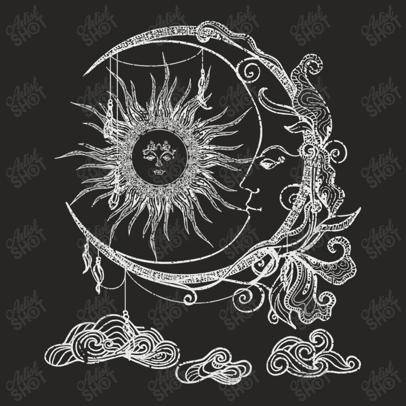 Bohemian Aesthetic Moon Sun Astrology Science Astronomy Ladies Fitted T-Shirt by new121 | Artistshot