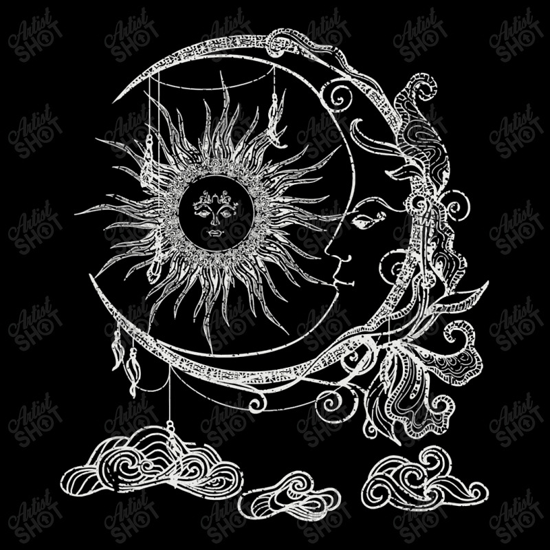 Bohemian Aesthetic Moon Sun Astrology Science Astronomy Women's V-Neck T-Shirt by new121 | Artistshot