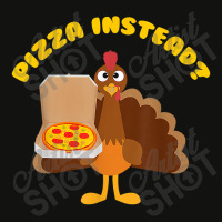 Turkey Lets Have Pizza Instead Funny Thanksgiving T Shirt Scorecard Crop Tee | Artistshot