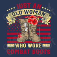 Just An Old Woman Who Wore Combat Boots Veteran Costume T Shirt Men Denim Jacket | Artistshot