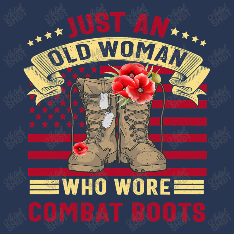 Just An Old Woman Who Wore Combat Boots Veteran Costume T Shirt Men Denim Jacket by Adriana_Torquemada | Artistshot