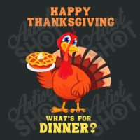 Happy Thanksgiving Turkey Arrives Carrying A Pie For Dinner T Shirt Co Women's Triblend Scoop T-shirt | Artistshot