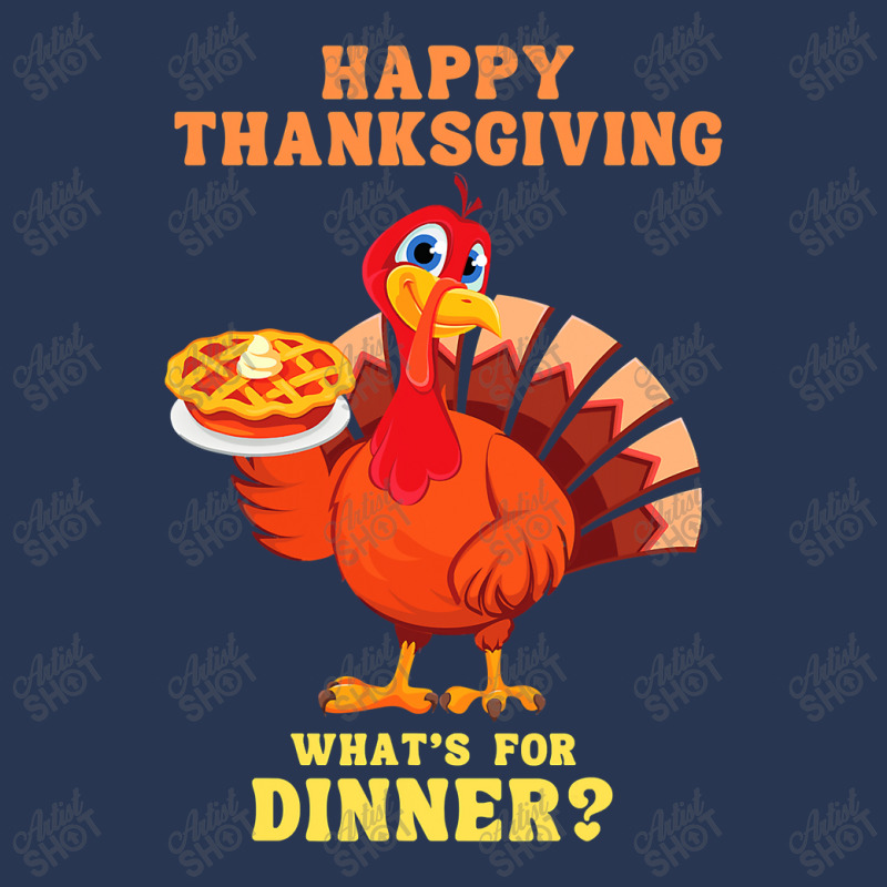 Happy Thanksgiving Turkey Arrives Carrying A Pie For Dinner T Shirt Co Ladies Denim Jacket by James_Lane | Artistshot