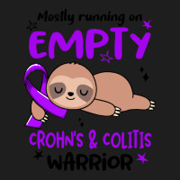 Crohns Colitis Awareness T  Shirt Mostly Running On Empty Crohn's & Co Classic T-shirt | Artistshot