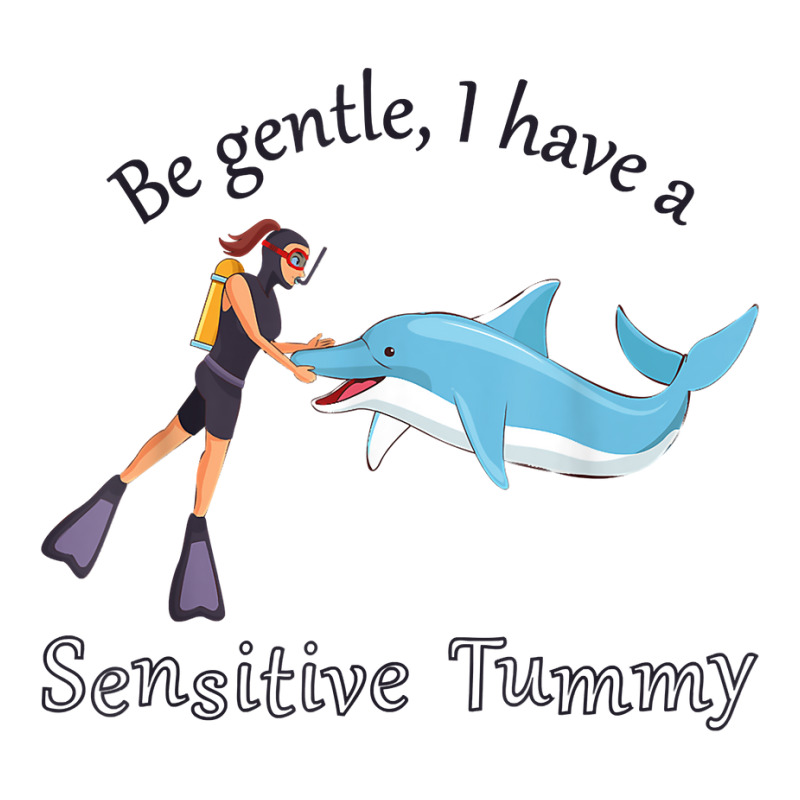 Funny Be Gentle I Got A Sensitive Tummy T Shirt Long Sleeve Baby Bodysuit by yepesfoloudeni | Artistshot