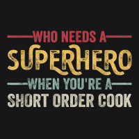 Funny Short Order Cook Superhero Vintage Tee For Men Dad T Shirt Medium-length Apron | Artistshot