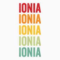 Ionia County, Michigan, Rainbow Text Design T Shirt T-shirt | Artistshot