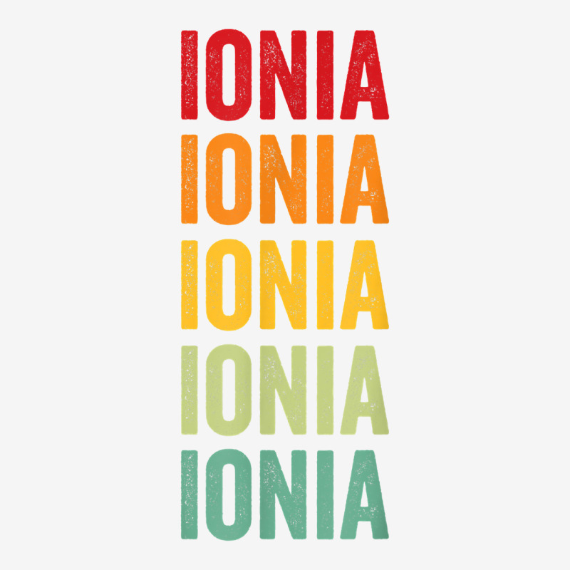 Ionia County, Michigan, Rainbow Text Design T Shirt Drawstring Bags | Artistshot