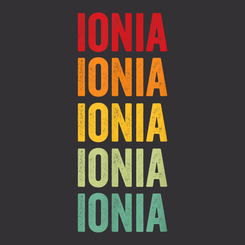 Ionia County, Michigan, Rainbow Text Design T Shirt Vintage Hoodie | Artistshot