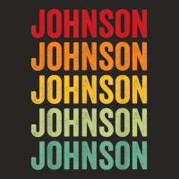 Johnson County, Nebraska, Rainbow Text Design T Shirt Ladies Fitted T-shirt | Artistshot