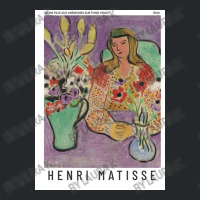 Henri  Jeune Fille Aux Anémones Sur Fond Violet Exhibition Crewneck Sweatshirt | Artistshot