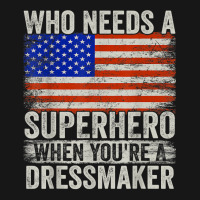 Funny Dressmaker Superhero Vintage Tee For Men Dad T Shirt Medium-length Apron | Artistshot