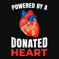 Powered By A Donated Heart T Shirt Crop Top | Artistshot