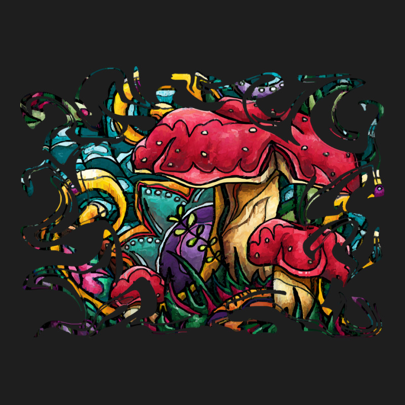 Mushrooms T  Shirt Colorful Red Mushrooms Painting, Psychedelic Amanit Classic T-shirt by jaycee32830 | Artistshot