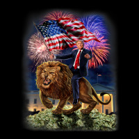 Usa President Donald Trump Rides On A Ferocious Lion Pocket T-shirt | Artistshot