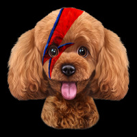 Toy Poodle Dog With Red Lightning Bolt Painted On Face Cropped Hoodie | Artistshot