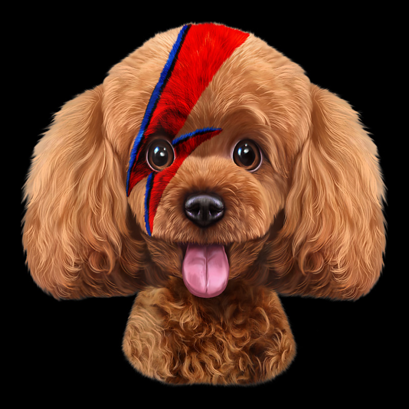 Toy Poodle Dog With Red Lightning Bolt Painted On Face Cropped Hoodie by Hoang95 | Artistshot