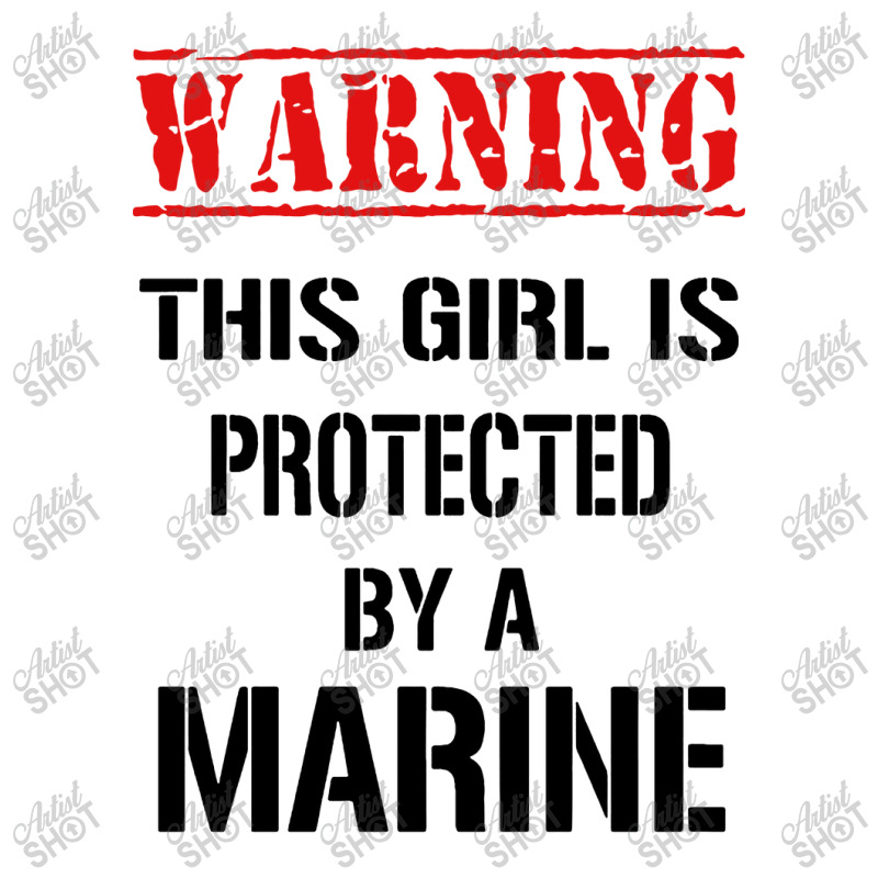 Warning This Girl Is Protected By A Marine V-Neck Tee by Balprut Store | Artistshot