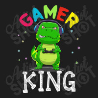 Gamer King T Rex Dinosaur Playing Video Games Kid Boys Gamer T Shirt Classic T-shirt | Artistshot