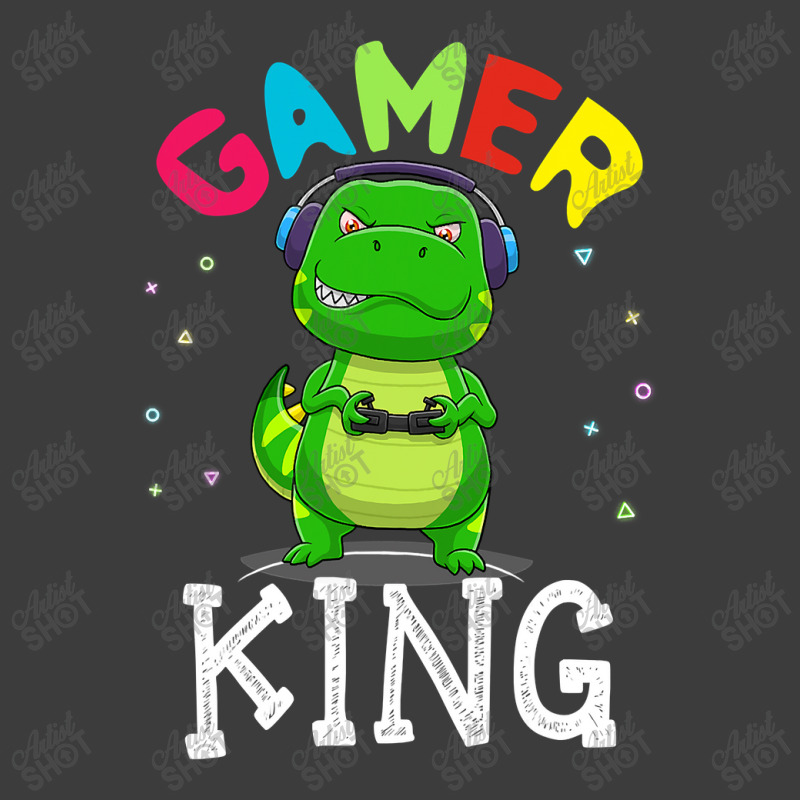 Gamer King T Rex Dinosaur Playing Video Games Kid Boys Gamer T Shirt Men's Polo Shirt | Artistshot