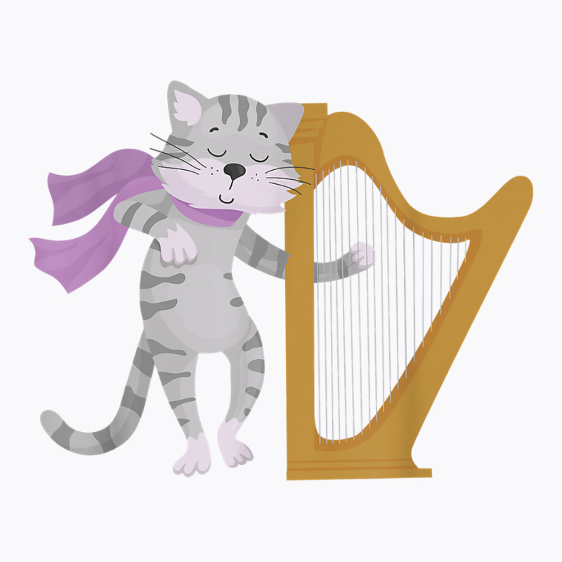 Harp Cat Lover Harpist Musician Musical Instrument T Shirt T-shirt | Artistshot