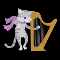 Harp Cat Lover Harpist Musician Musical Instrument T Shirt Zipper Hoodie | Artistshot