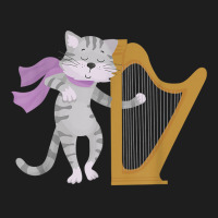 Harp Cat Lover Harpist Musician Musical Instrument T Shirt Classic T-shirt | Artistshot