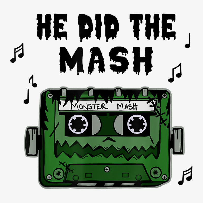 He Did The Mash Frankenstein Halloween Cassette Tape T Shirt Ladies Fitted T-Shirt by peersodshamiw8 | Artistshot