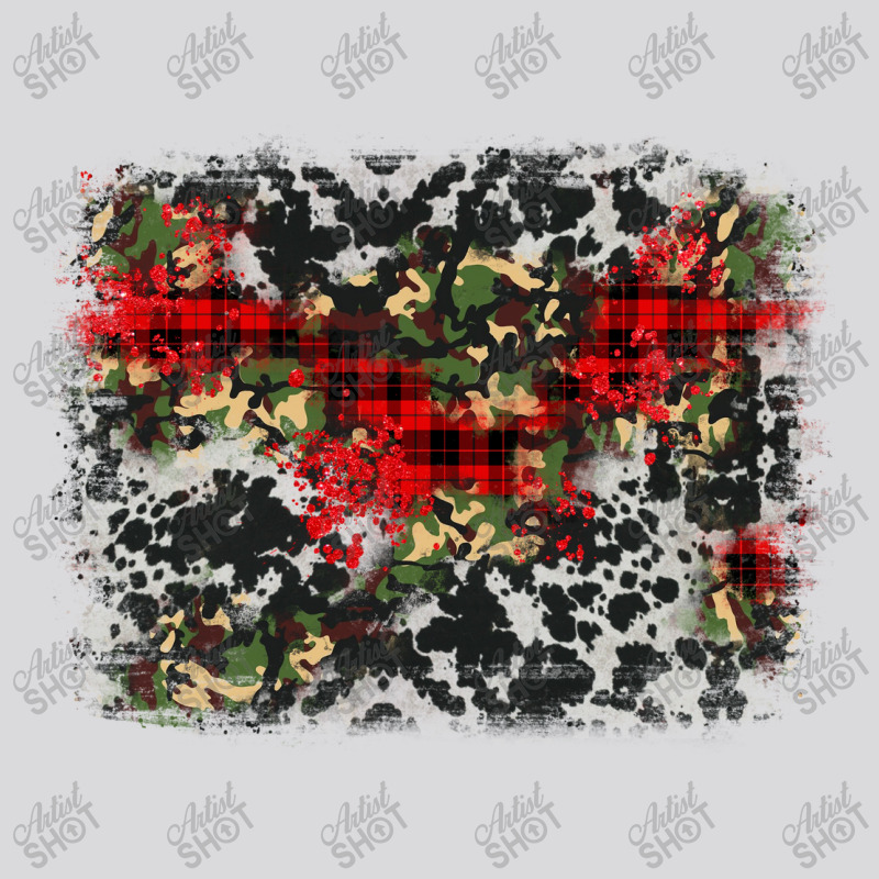 Camouflage Cowhide Christmas Background Women's Triblend Scoop T-shirt | Artistshot