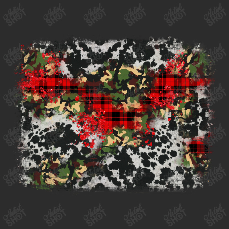 Camouflage Cowhide Christmas Background Cropped Hoodie | Artistshot