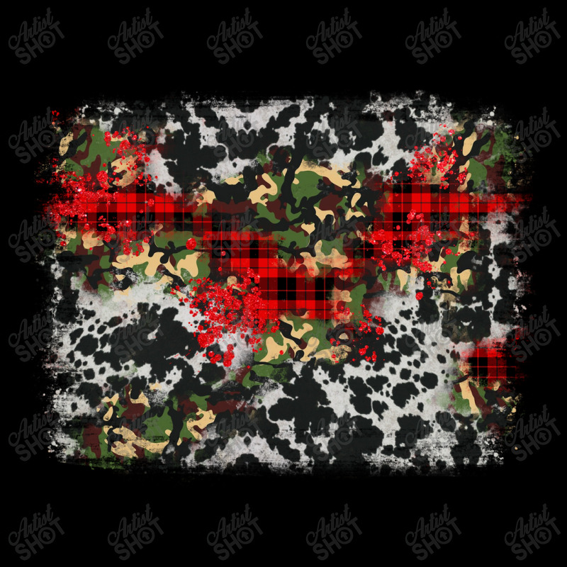 Camouflage Cowhide Christmas Background Cropped Sweater | Artistshot