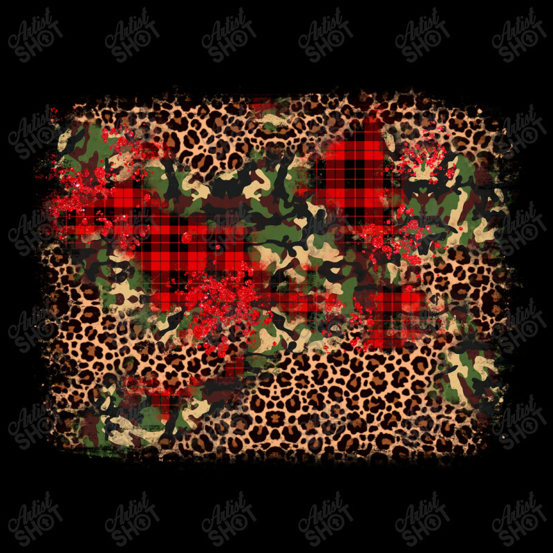 Camouflage Leopard Christmas Background Legging | Artistshot