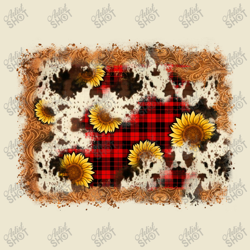 Christmas Cowhide Sunflower Background Cropped Hoodie | Artistshot