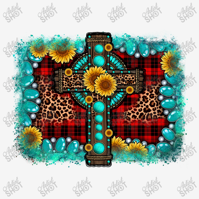 Cross Christmas Background Scorecard Crop Tee | Artistshot