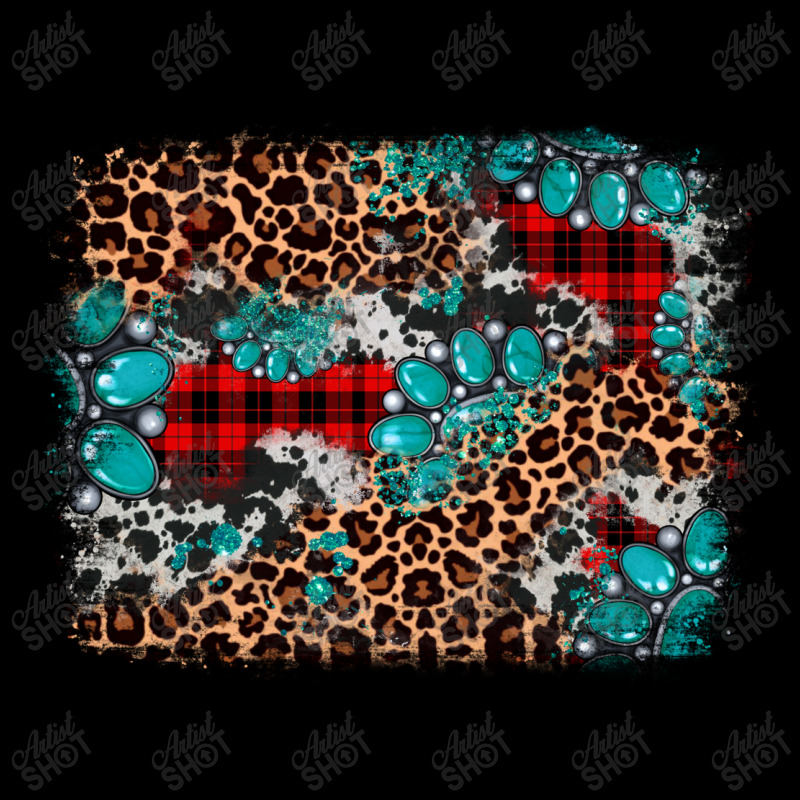 Gemstone Leopard Christmas Background Legging | Artistshot