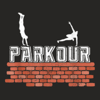 Parkour   Railing Jumper Wall Climbing Free Running T Shirt Ladies Fitted T-shirt | Artistshot